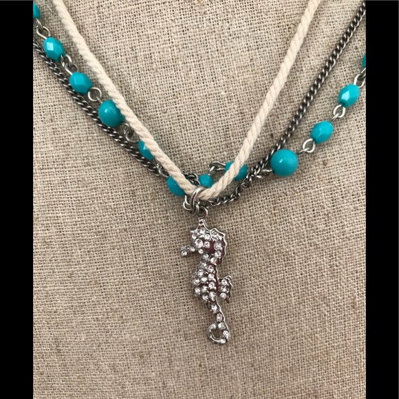 Aeropostale Jewelry - 5/$25 AEROPOSTALE Beaded Rope Seahorse Necklace